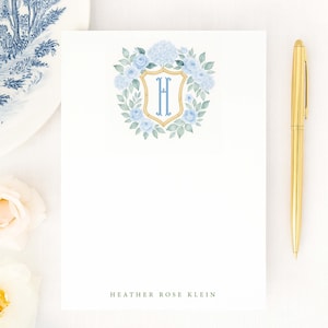 Bloco de notas personalizado com monograma em pote de gengibre - 5x7