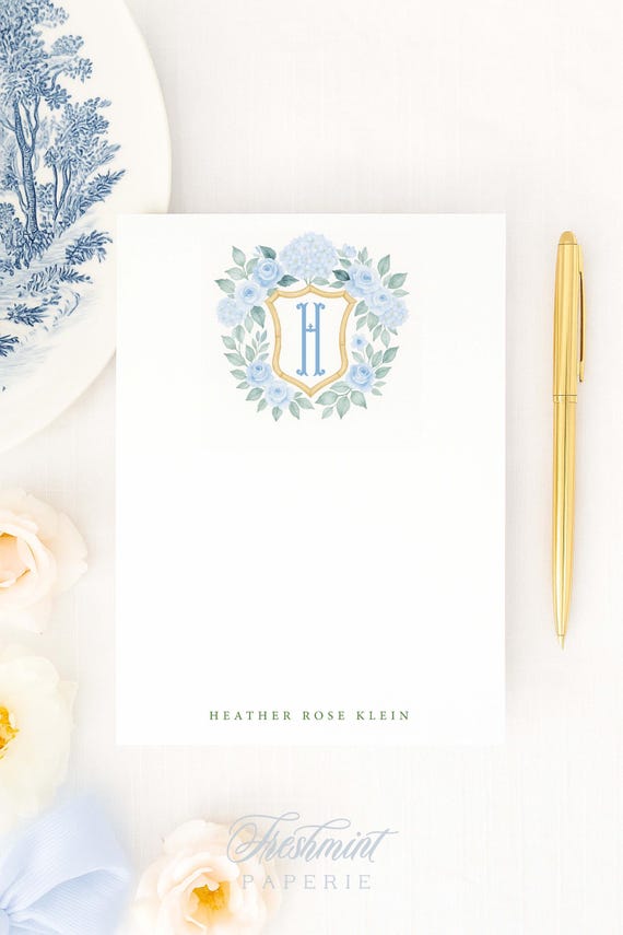 Custom Ginger Jar Monogram Notepad - 5x7