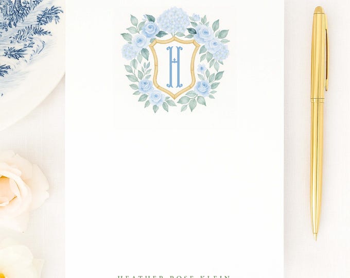 Custom Ginger Jar Monogram Notepad - 5x7