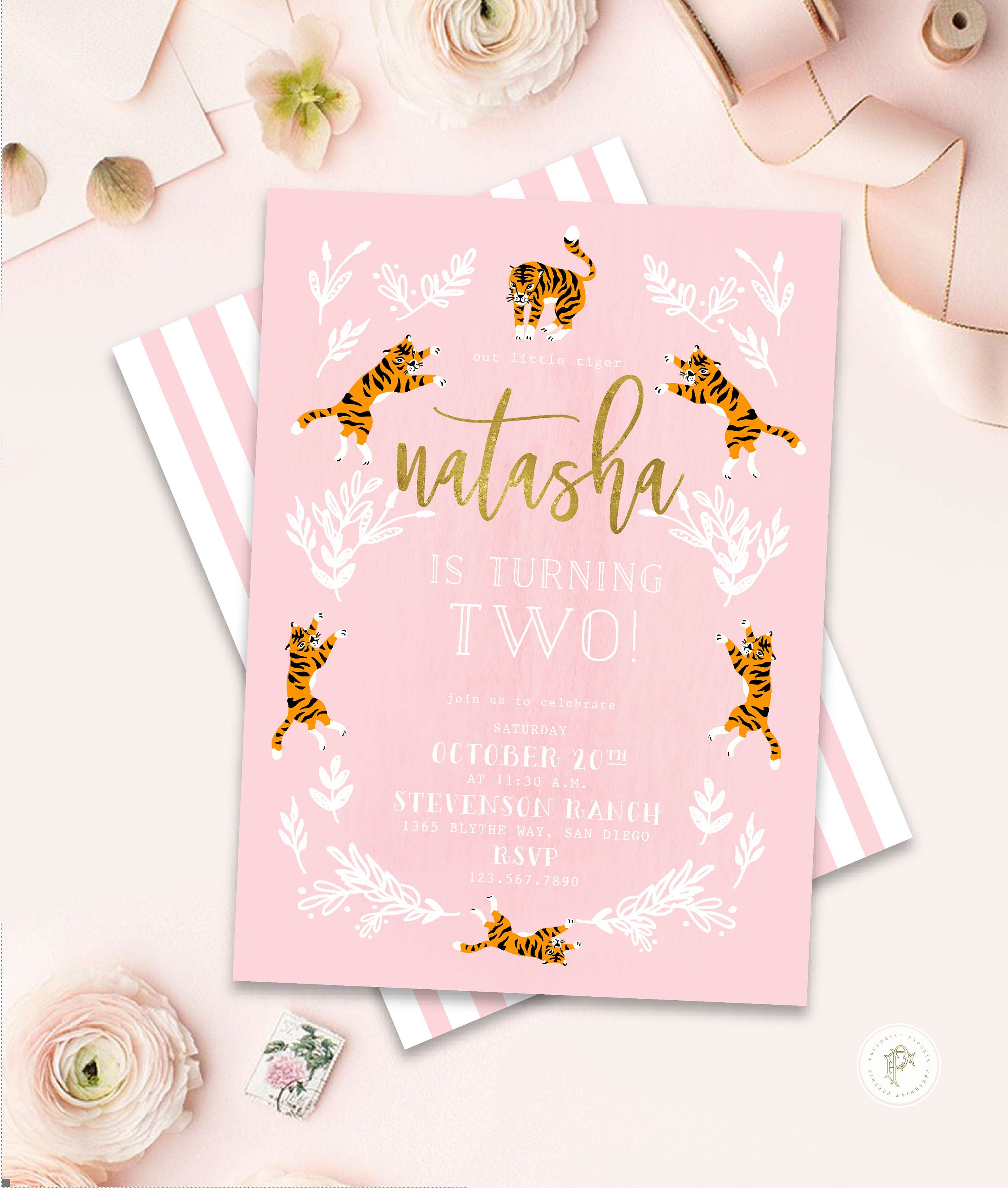 Tiger invitation Party Animal Invitation Zoo Party Wild Animal