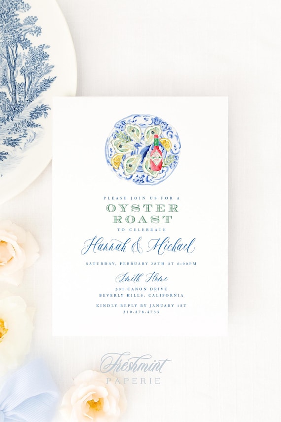Oyster Roast Invitation: Coastal BBQ, Birthday, Engagement (Digital File)