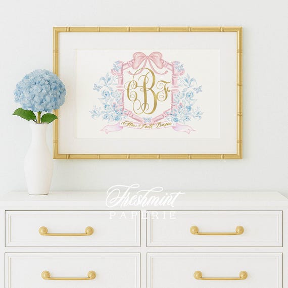 Butterfly monogram, Nursery Monogram, Butterfly nursery art, Nursery wall art, Whimsical floral nursery art, Ribbon, Baby Girl, Chinoiserie