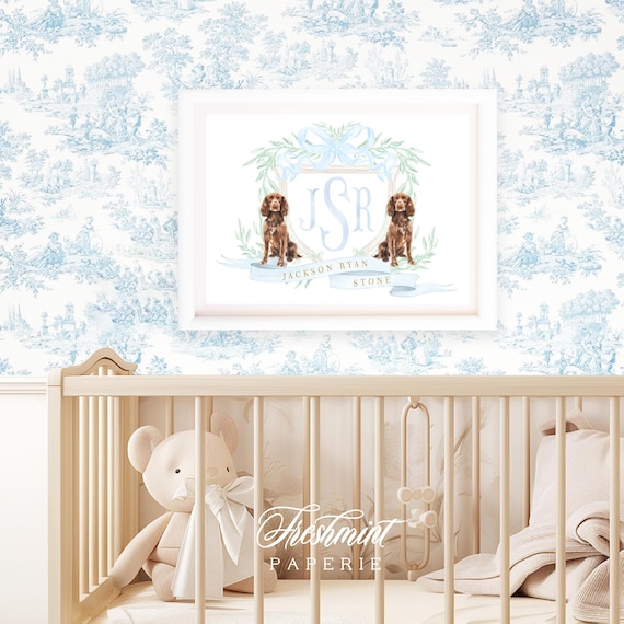 Boykin Spaniel wall art, Boykin Wall Art, Nursery name print, Dog wall Art, Nursery wall art, Nursery Wall Prints, Boykin Print, Boykin