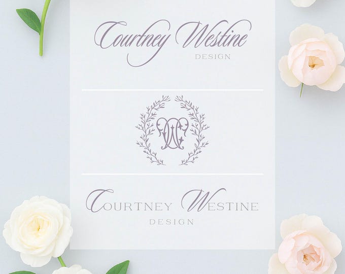 Custom Logo Design: Modern Business Branding, Calligraphy Monogram