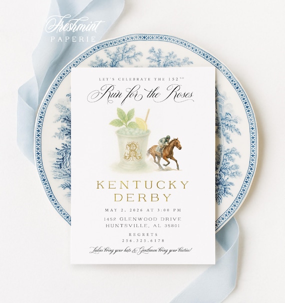 Kentucky Derby Invitation, Horse Racing, Run for the Roses
