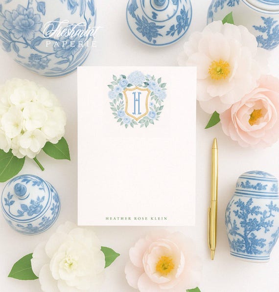 Custom Ginger Jar Monogram Notepad - 5x7