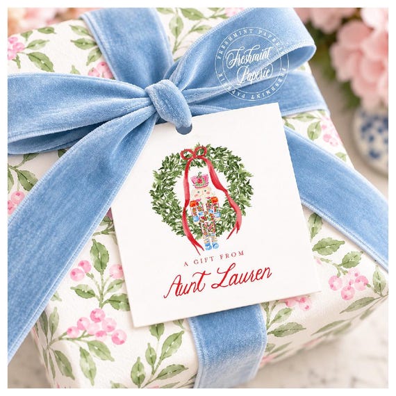 Personalized Nutcracker Gift Tags: Set of 25