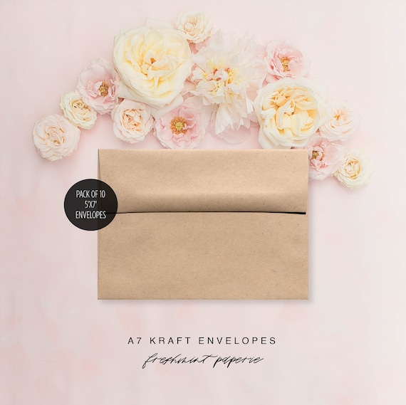 KRAFT envelopes, add on to any print order - Freshmint paperie