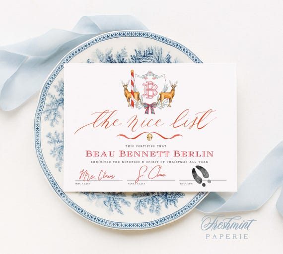 Personalized Santa Letter: The Nice List, North Pole Note