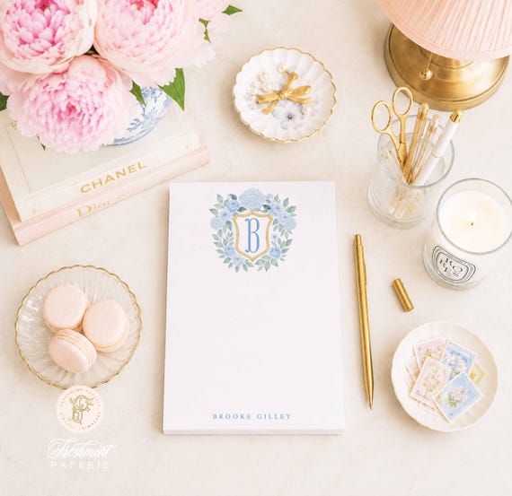 Custom Ginger Jar Monogram Notepad - 5x7