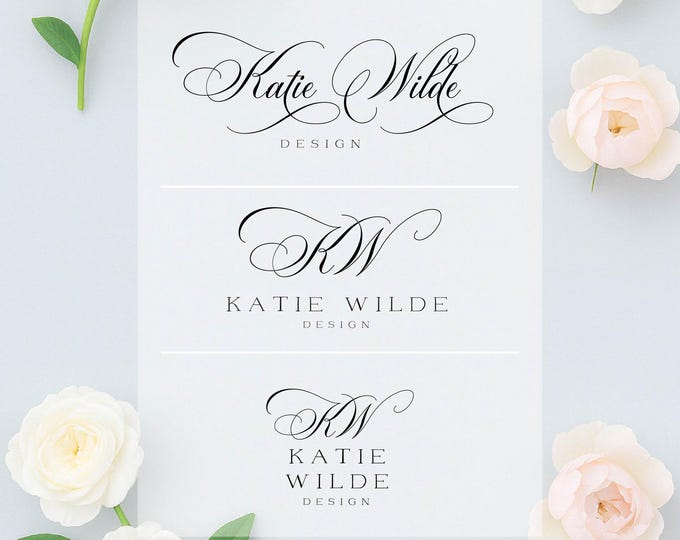 Custom Logo Design: Modern Business Branding, Calligraphy Logo