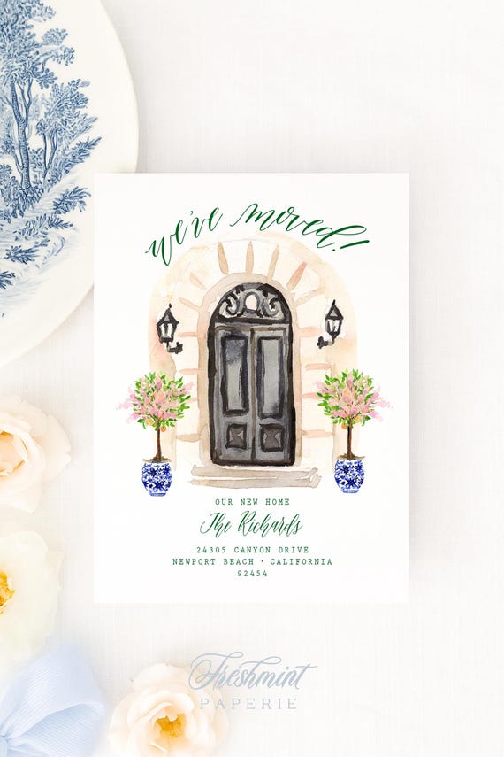 Moving Announcement Card, We've Moved Announcements, New Home Announcement, Moved Announcement, Address Change Card, Housewarming