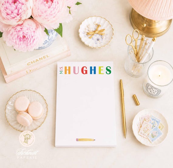 Custom Teacher Notepad: 5x7 Personalized Stationery