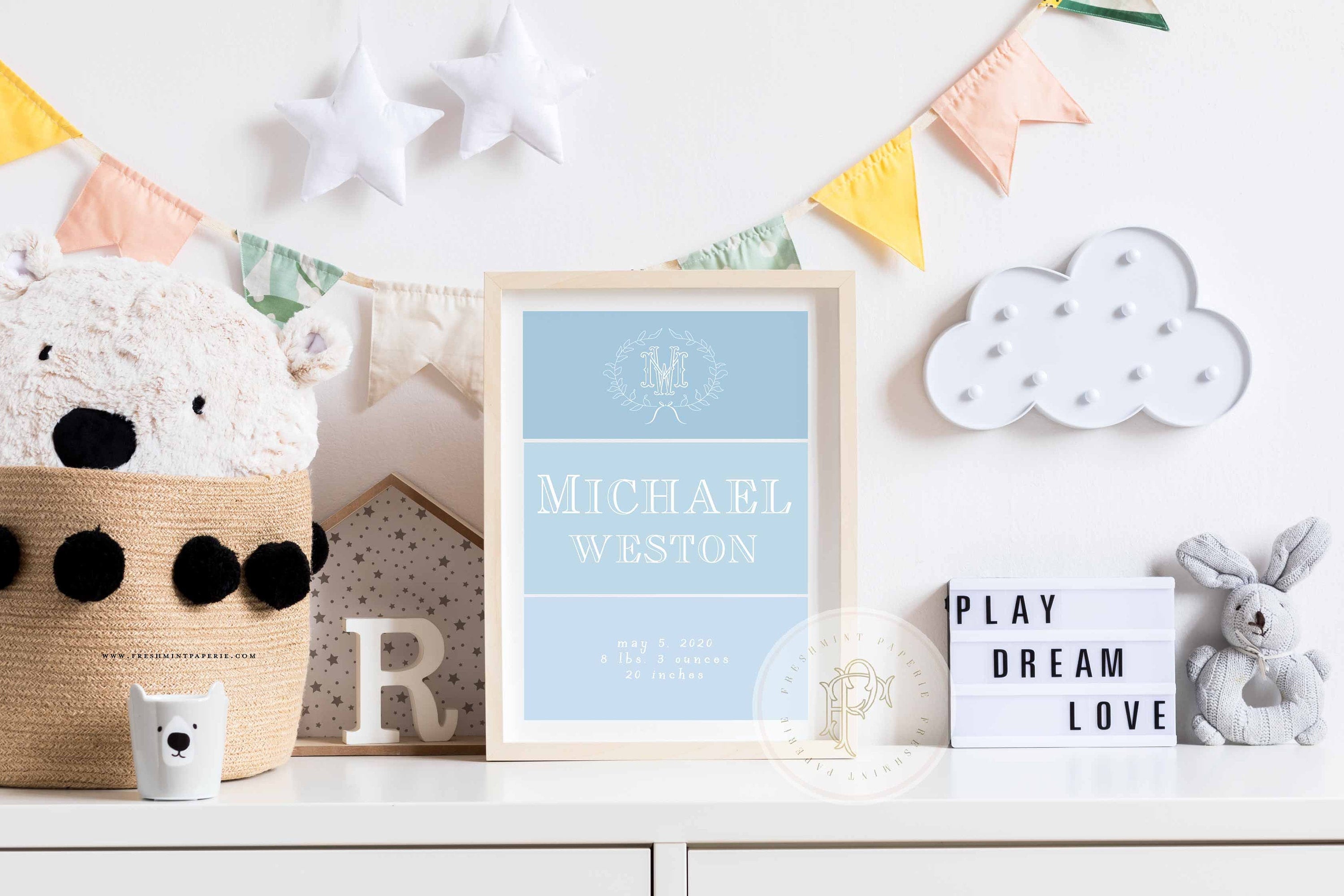 Custom Name Wall Art Nursery Wall Art Nursery Name Wall Art Initial 
