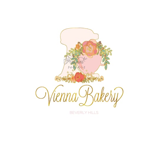 bakery business logo -  logo design  - calligraphy logo - business logo - business card - freshmint paperie
