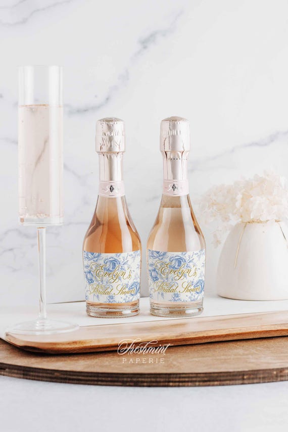 Mini Champagne Labels - Wine labels - Mini Champagne Stickers - Bottle Labels - Stickers - 3.5x2 labels