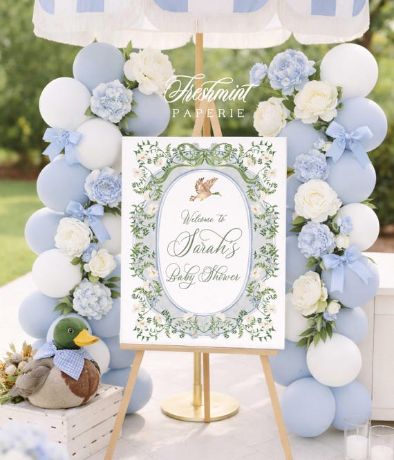 Welcome sign to match your invitation design from our shop - freshmint paperie