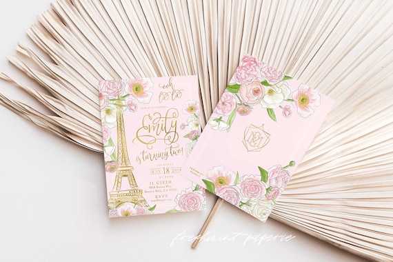 Paris invitations - french invitation - parisian birthday invitation - Parisian invitation - ooh la la invitation - Paris invite