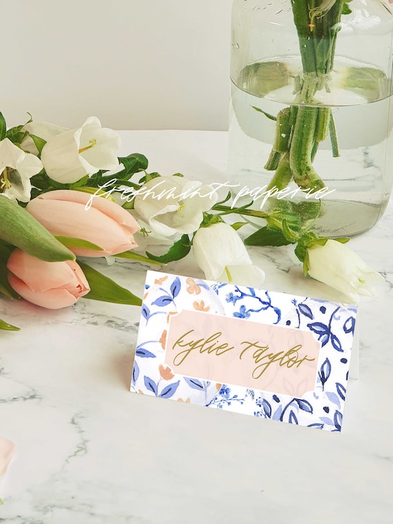 Matching PLACE CARDS - To match any invitation design order - Freshmint Paperie