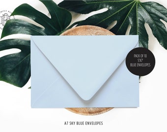 BLUE envelopes, add on to any print order - Freshmint paperie