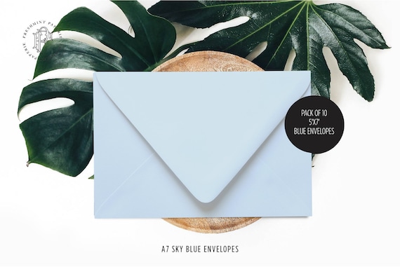 BLUE envelopes, add on to any print order - Freshmint paperie