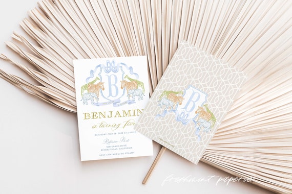 Safari invitation - Safari birthday invitation - Zoo invitation - Party Animals invitation - Jungle invitation - freshmint paperie