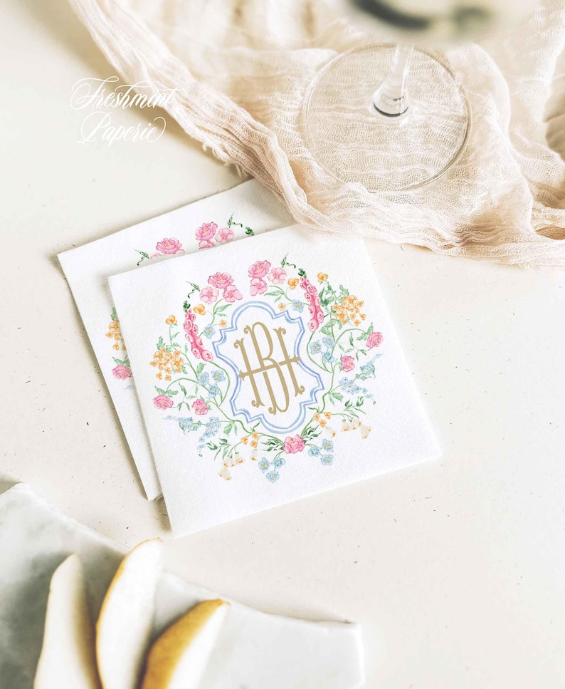 Napkins to match you invitation, Beverage, Luncheon, Dinner, 3 ply Beverage (4.75x4.75)