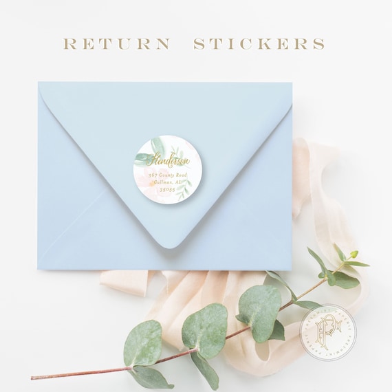 Return Address Stickers to MATCH any invitation in our shop - ADD return address stickers - Digital or Printed - Freshmint Paperie