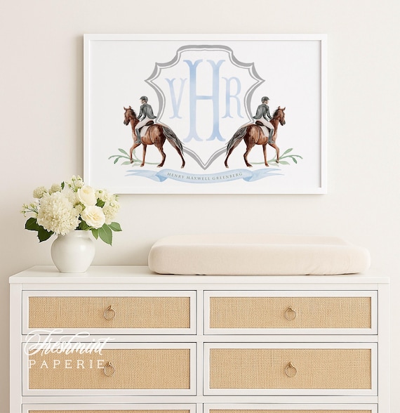 Horse Derby wall art, Derby Wall Art, Nursery name print, Horse Racing Wall art, Custom nursery wall art, Equestrian wall art