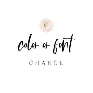 Changements de police ou de couleur pour les décorations murales et les invitations dans notre boutique !