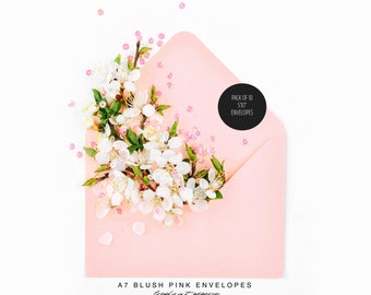 BLUSH PINK envelopes, add on to any print order - Freshmint paperie