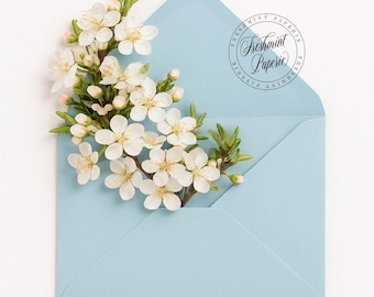 BLUE envelopes, add on to any print order - Freshmint paperie