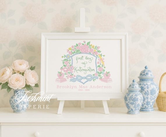 Back to School Sign, first day of school sign, Any grade Back to school sign, Kindergarten Back to school, Pink Apple, Watercolor, Pencil