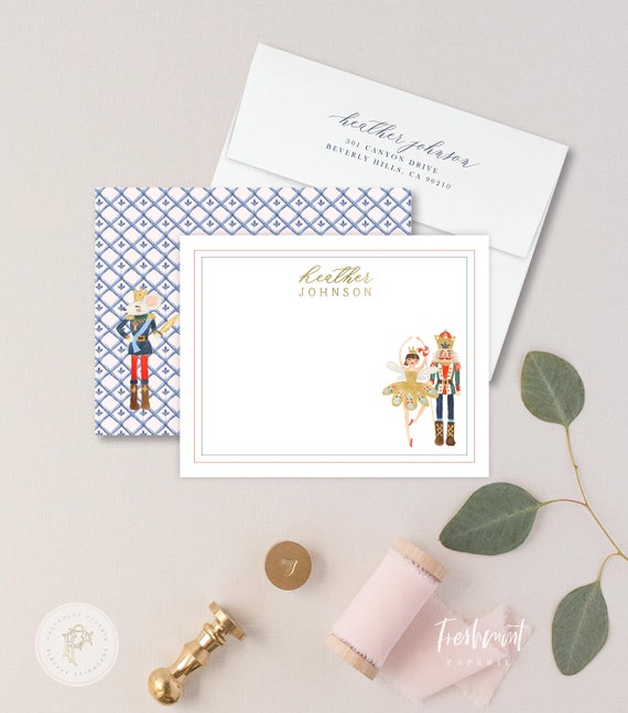 Personalized Stationery - Nutcracker Note Cards - Stationery Note Cards - Stationery Suite - Christmas Stationery- set15