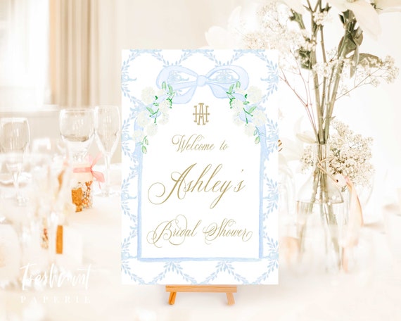 Welcome sign to match your invitation design from our shop - freshmint paperie