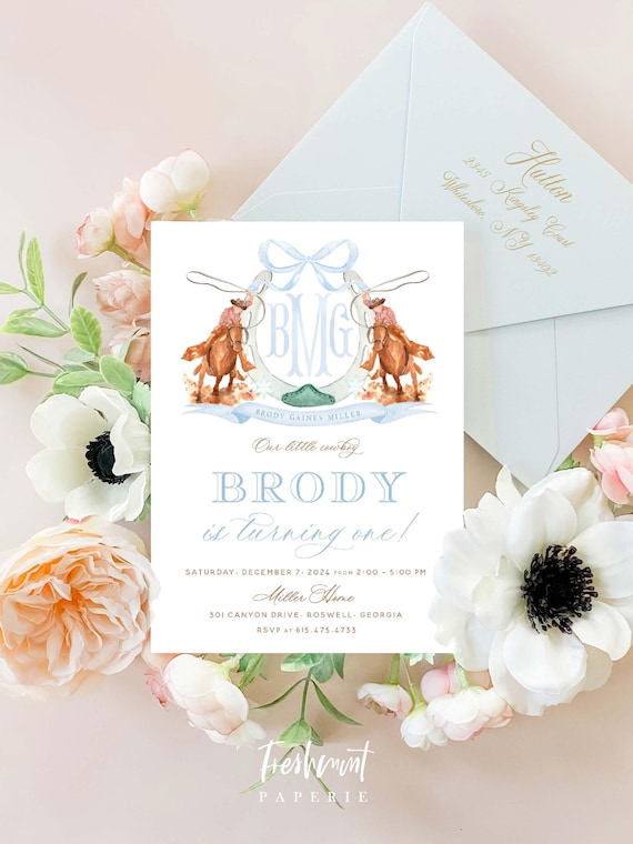 Western Birthday Invitation, Cowboy Birthday Invitation, Rodeo Invitation, Saddle Up invitation, Howdy Invitation