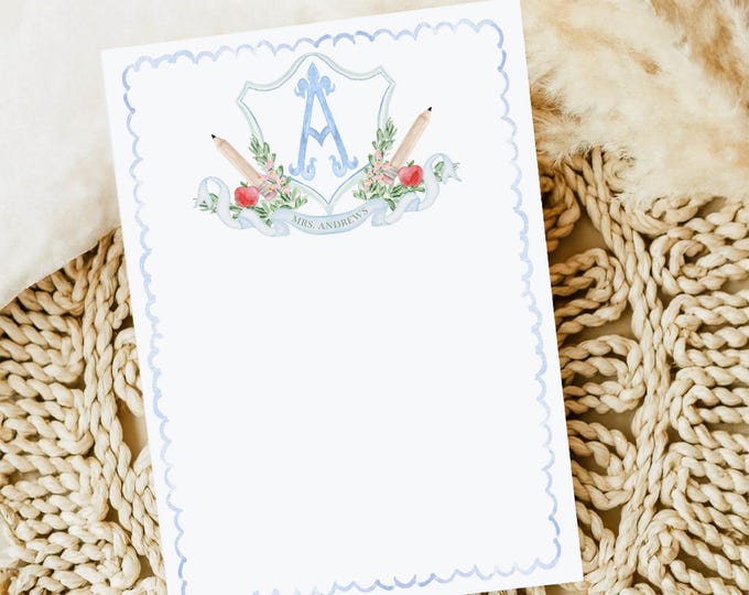 Custom Teacher Notepad: 5x7 Personalized Stationery