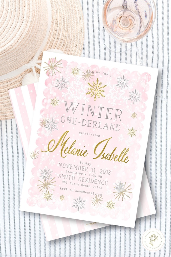 Winter ONEderland invitation | Sugarplum invitation | Snowflake invitation | Christmas Birthday invitation Winter onederland invitation