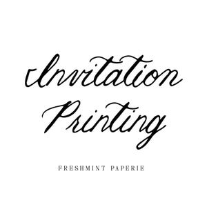 Professional Printing Service - Envelopes included - 110lb.  smooth matte cover - 5x7 - Double sided -  freshmint paperie