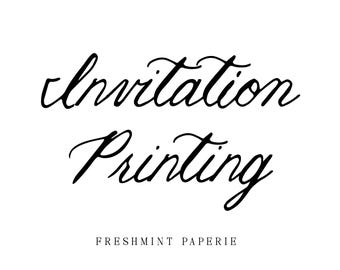 Professional Printing Service - Envelopes included - 110lb.  smooth matte cover - 5x7 - Double sided -  freshmint paperie