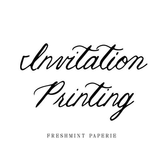 Professional Printing Service - Envelopes included - 110lb.  smooth matte cover - 5x7 - Double sided -  freshmint paperie
