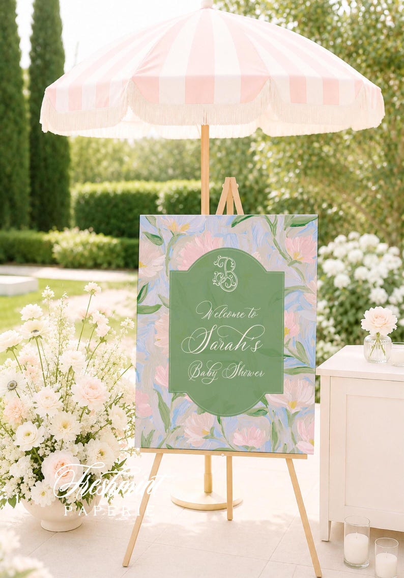 Sign to match your invitation design from our shop - freshmint paperie image 1