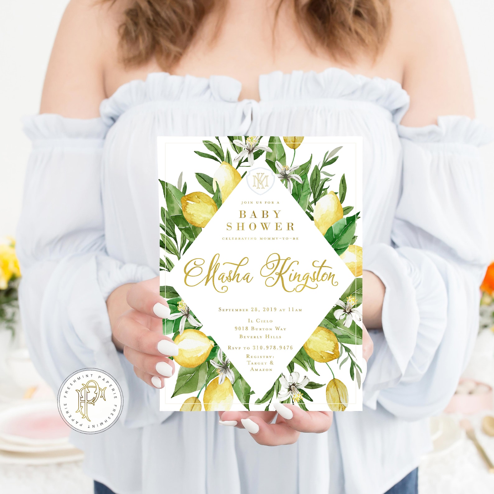 Lemon Invitation Lemons Invitation Bridal Shower Etsy