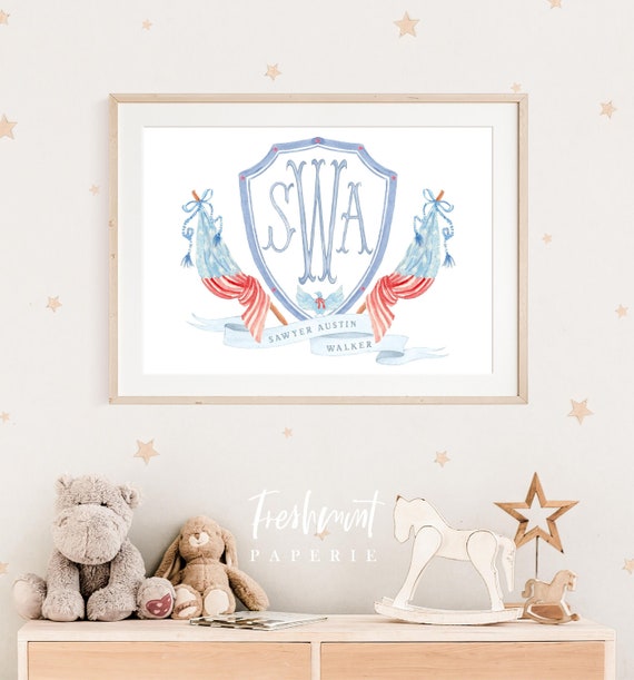 Patriotic wall art, American Flag Wall Art, Nursery name print, Eagle nursery wall art, Custom nursery wall art, Patriot wall art