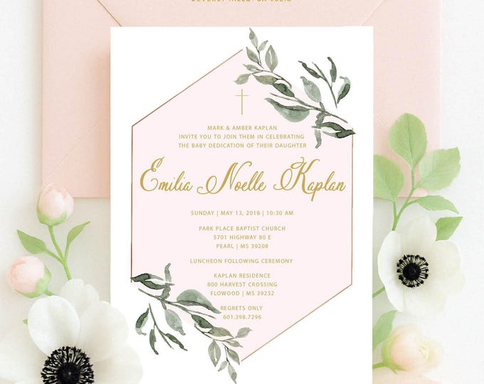 Baptism invitations - baptism invitation - christening Invitation - cross invitation - religious invitation -  baptism - dedication -105