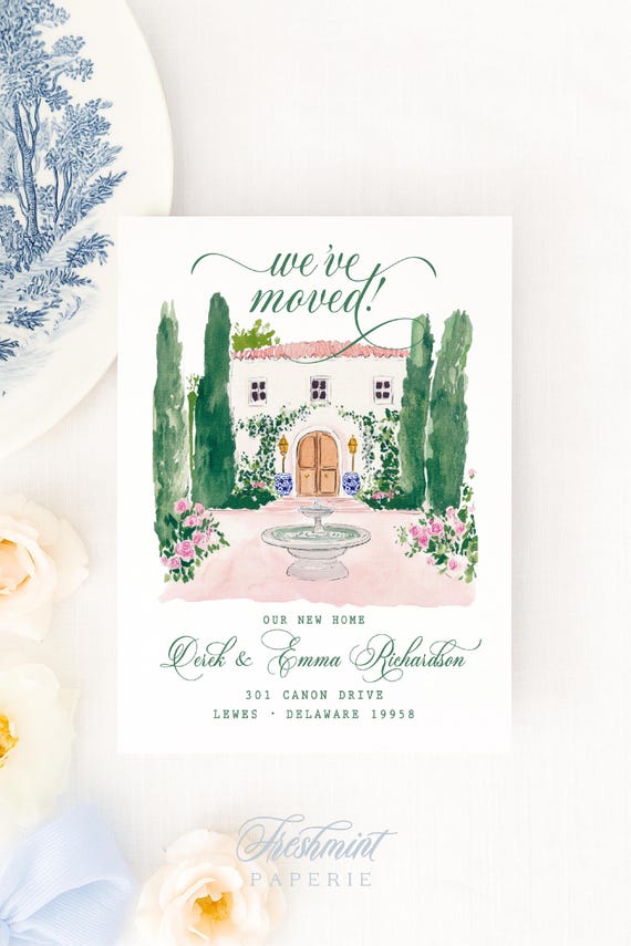 Personalized Moving Announcement Card: New Home, Address Change