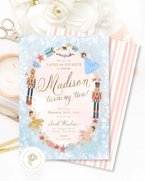 Nutcracker Sugar plum invitation | Nutcracker Sugar plum fairy birthday invitation | Winter ONEderland Invitation | Land of Sweets