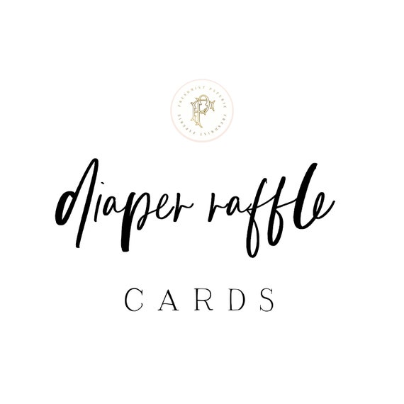 DIAPER RAFFLE Card to match any invitation - Freshmint Paperie