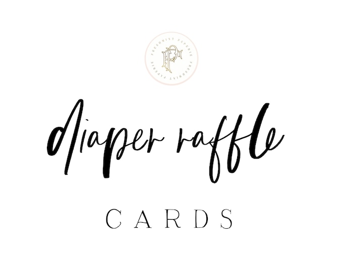 DIAPER RAFFLE Card to match any invitation - Freshmint Paperie