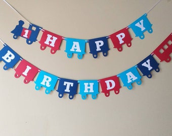 Train Banner. Happy Birthday Train Banner. Custom Banner. Party Decorations. Garland. Birthday Banner. Birthday Decorations. Baby Shower.